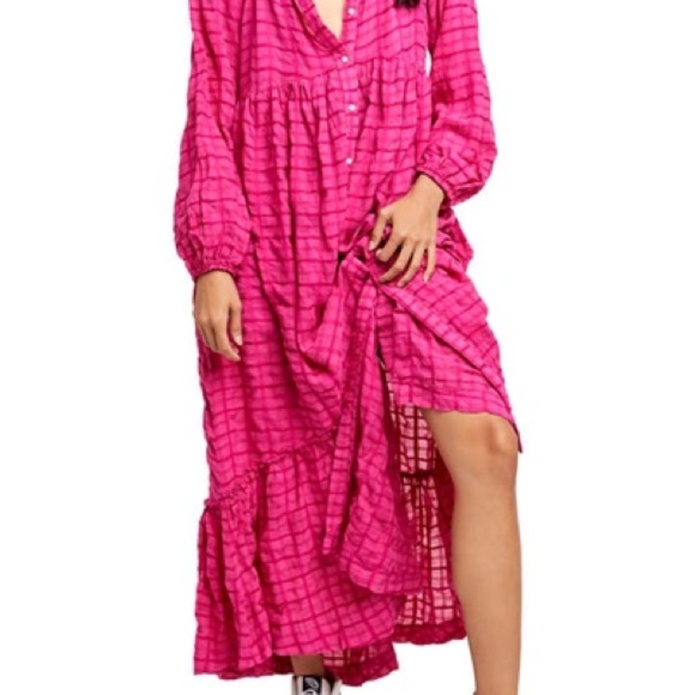 Free People Edie Maxi Dress Pink